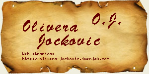 Olivera Jocković vizit kartica